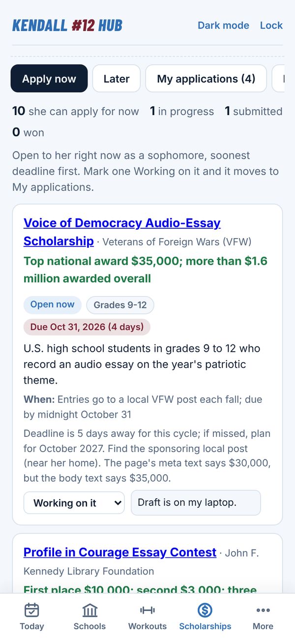 Scholarships you can apply for now